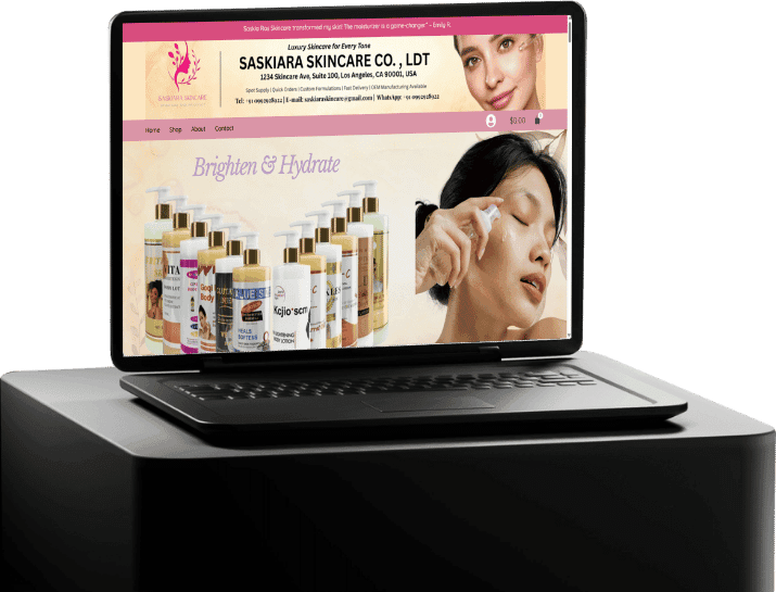 Custom Beauty E-Commerce Website Built on WordPress for a Skincare Brand